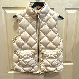 J Crew Puffer Vest, ivory/beige, good condition